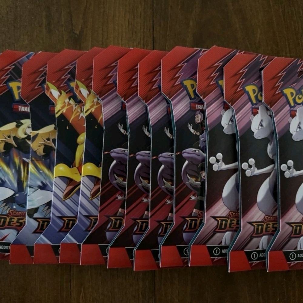Pokemon Trading Card Pack with Red and Purple Accents